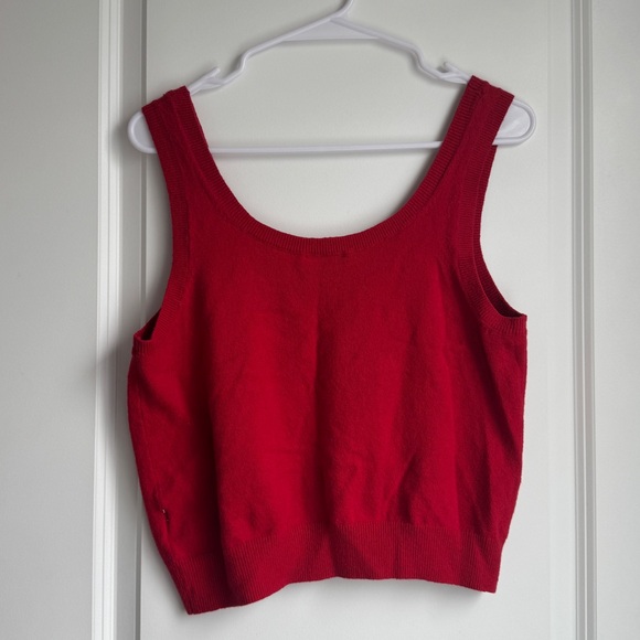 Gap red cropped sweater tank top - Picture 3 of 6